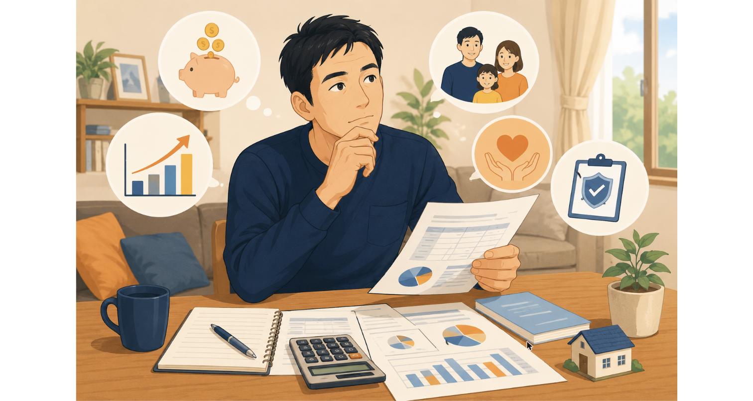 家計の固定費と保険の見直しを考える40代会社員